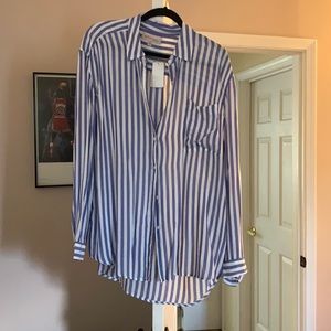 Philosophy stripe button down blouse